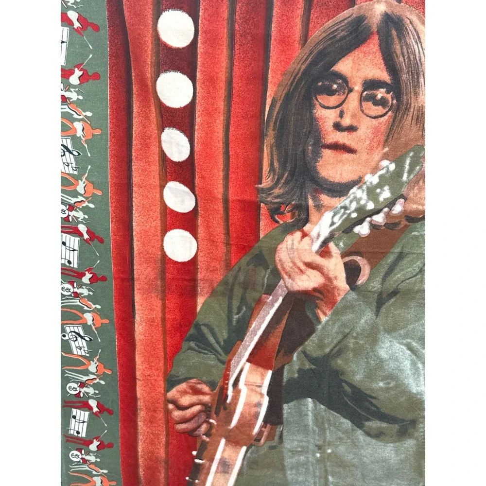 Vintage John Lennon Woven Tapestry Wall Hanging 100% Cotton 53x36